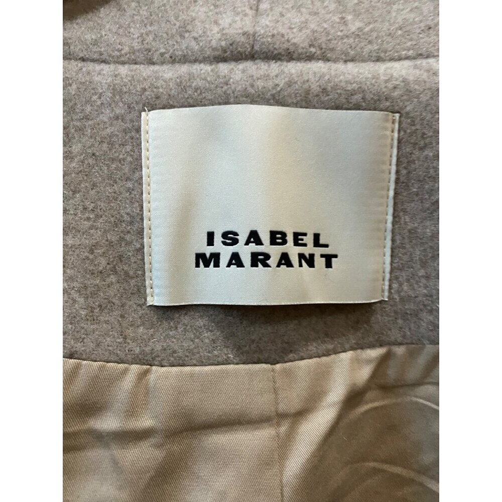 Isabel Marant Drogo Jacket Size 34 US Size 2 Sand Wool - Picture 4 of 16